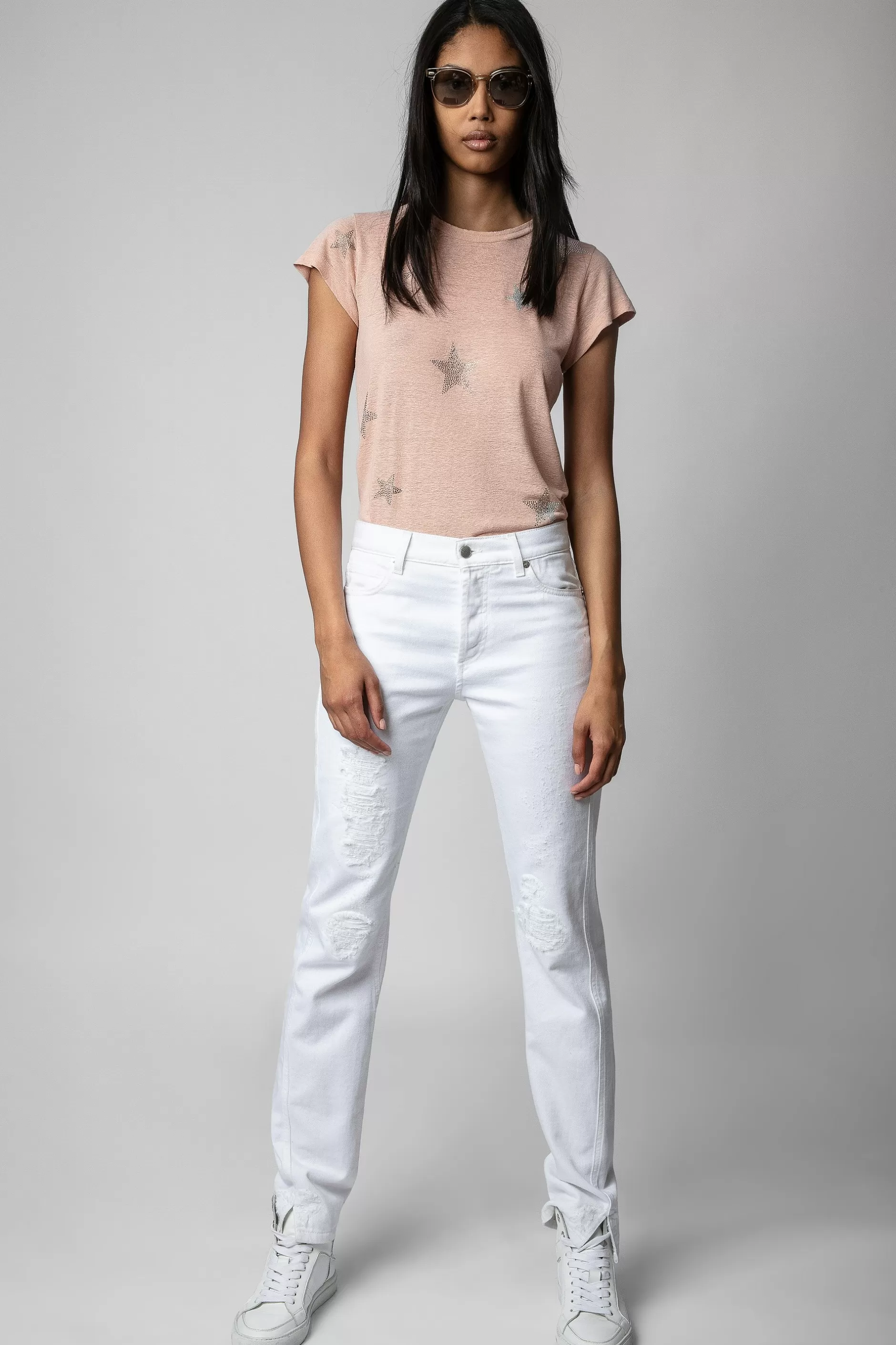 Zadig & Voltaire T-Shirt Skinny Etoiles Strass^Femmes T-Shirts