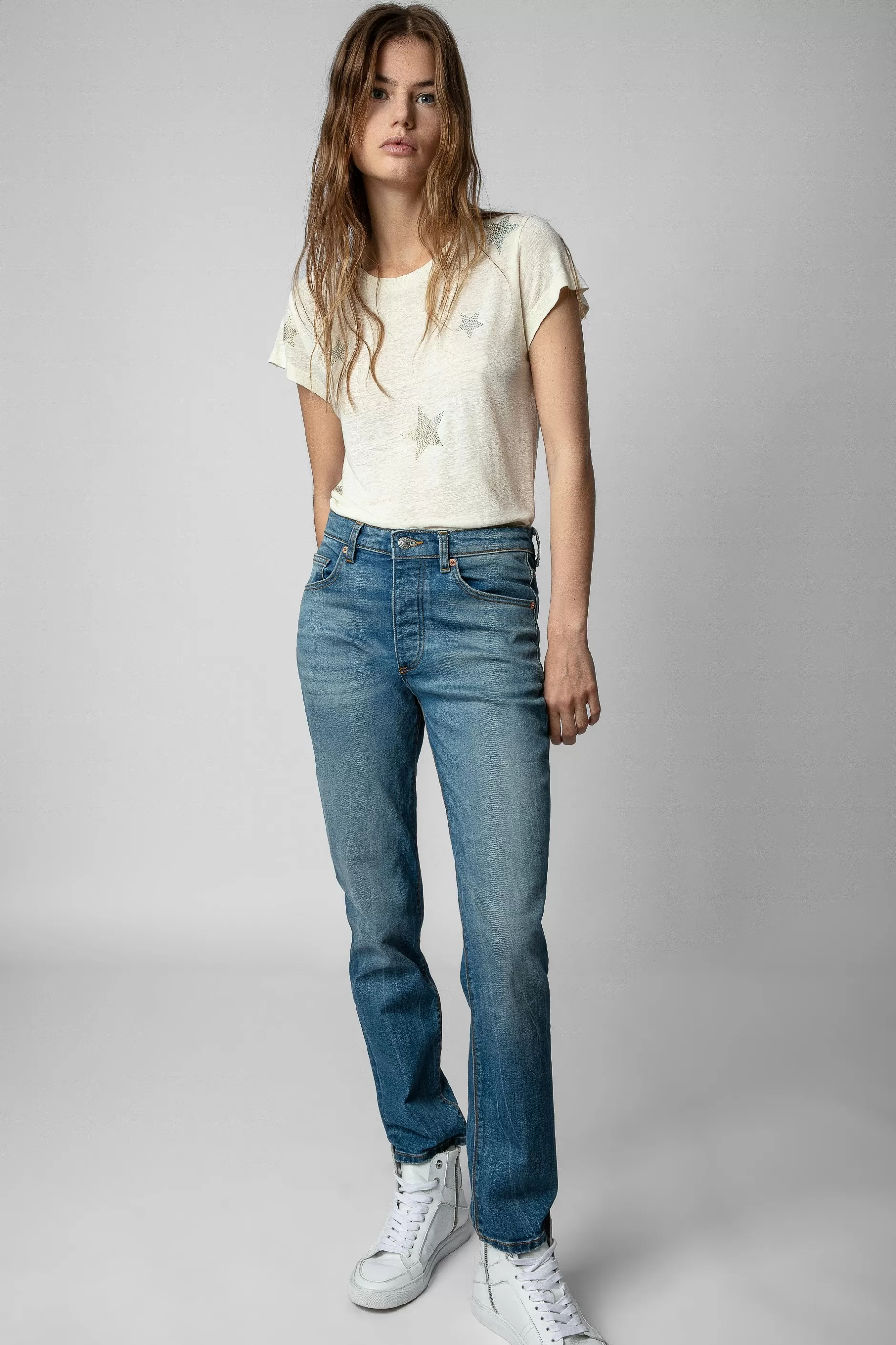 Zadig & Voltaire T-Shirt Skinny Etoiles Strass^Femmes T-Shirts