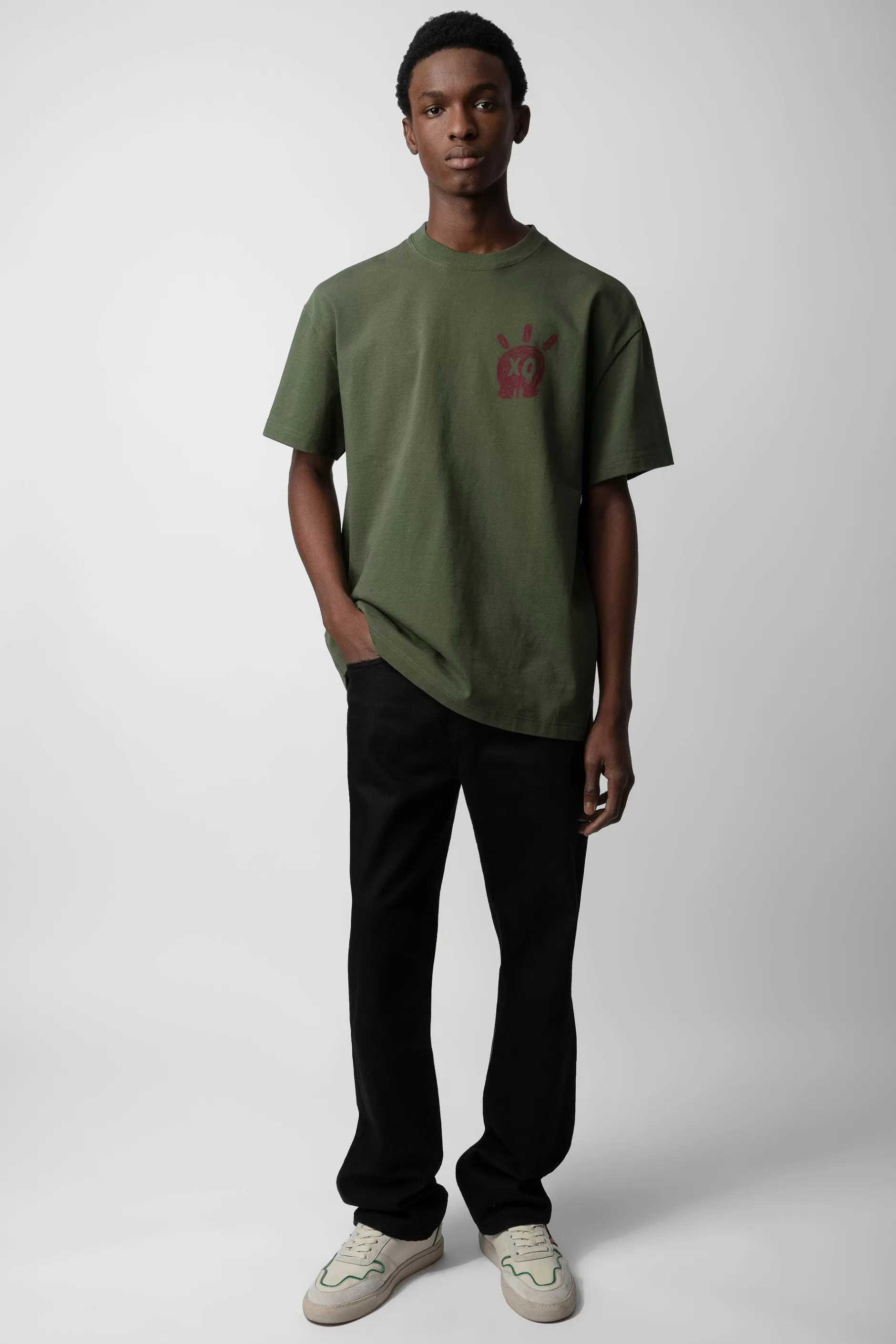 Zadig & Voltaire T-Shirt Tete De Mort En Peluche^Hommes T-Shirts