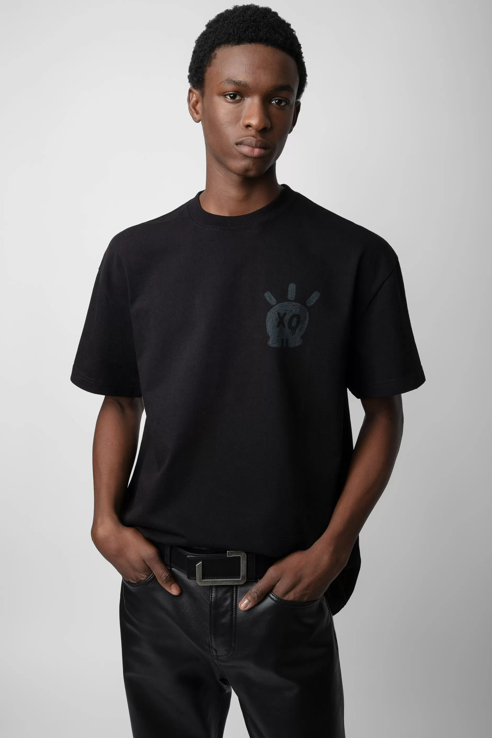 Zadig & Voltaire T-Shirt Tete De Mort En Peluche^Hommes T-Shirts