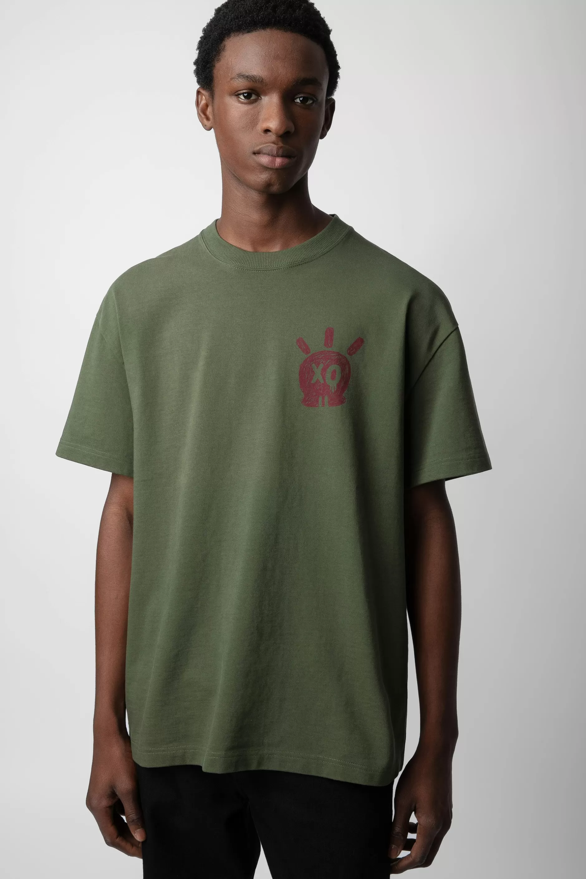 Zadig & Voltaire T-Shirt Tete De Mort En Peluche^Hommes T-Shirts