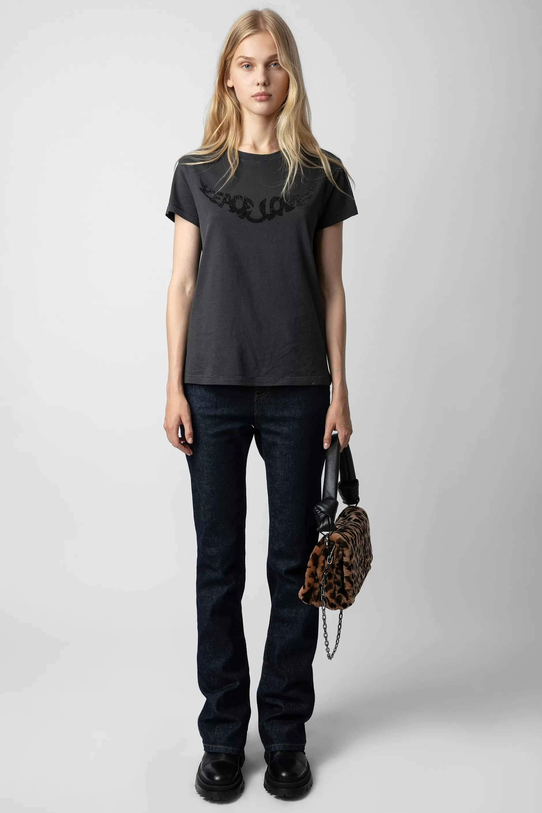 Zadig & Voltaire T-Shirt Walk Peace & Love Strass^Femmes T-Shirts