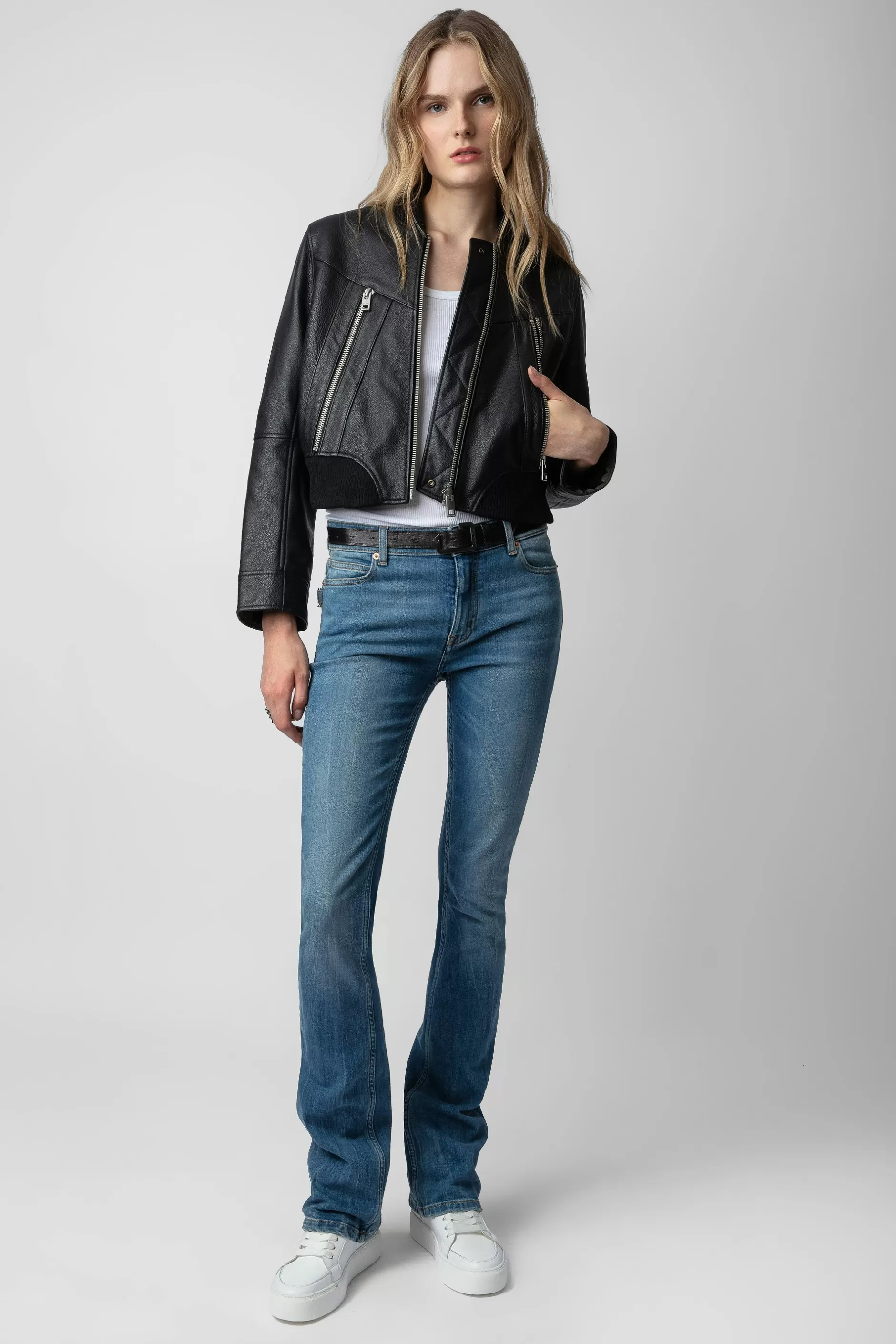 Zadig & Voltaire Veste En Cuir Bunta^Femmes Manteaux Et Vestes