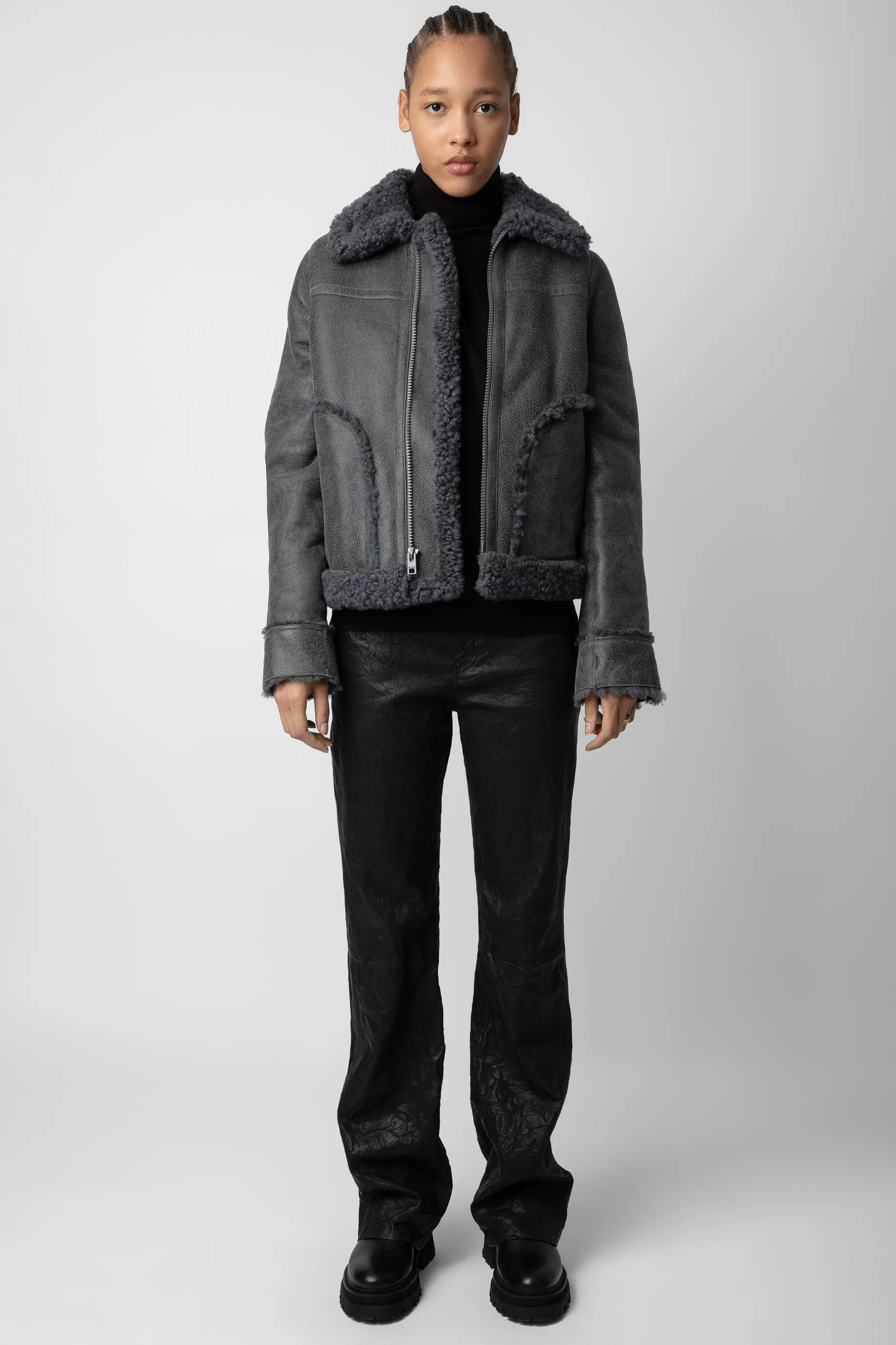 Zadig & Voltaire Veste En Cuir Kady^Femmes Manteaux Et Vestes