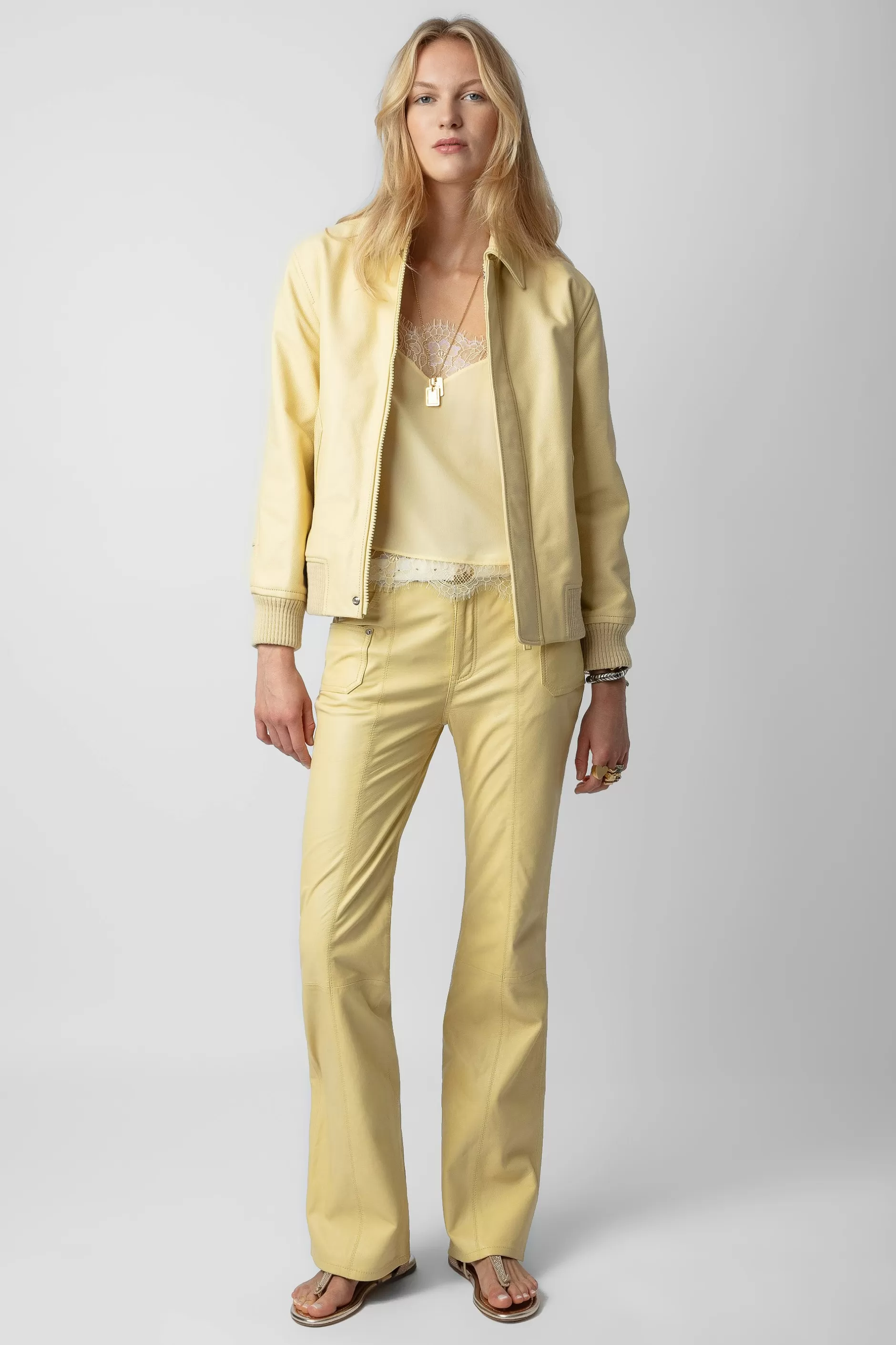 Zadig & Voltaire Veste En Cuir Kaia^Femmes Manteaux Et Vestes
