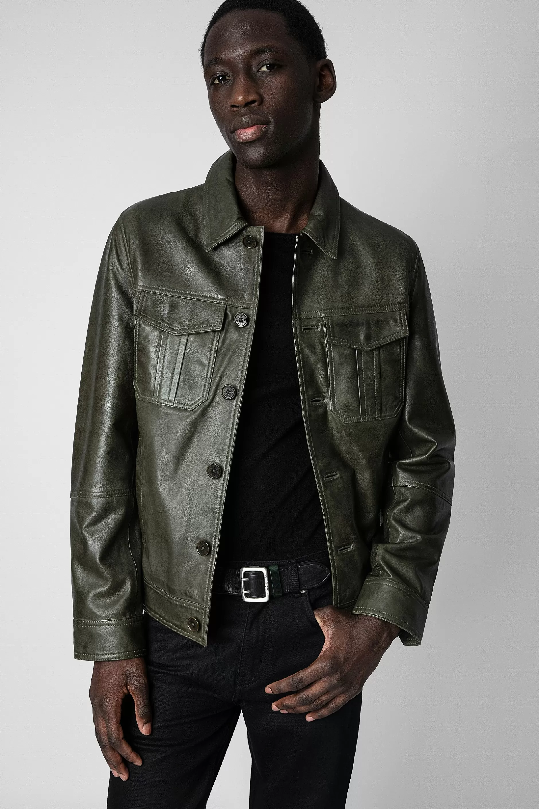 Zadig & Voltaire Veste En Cuir Lasso^Hommes Manteaux Et Vestes