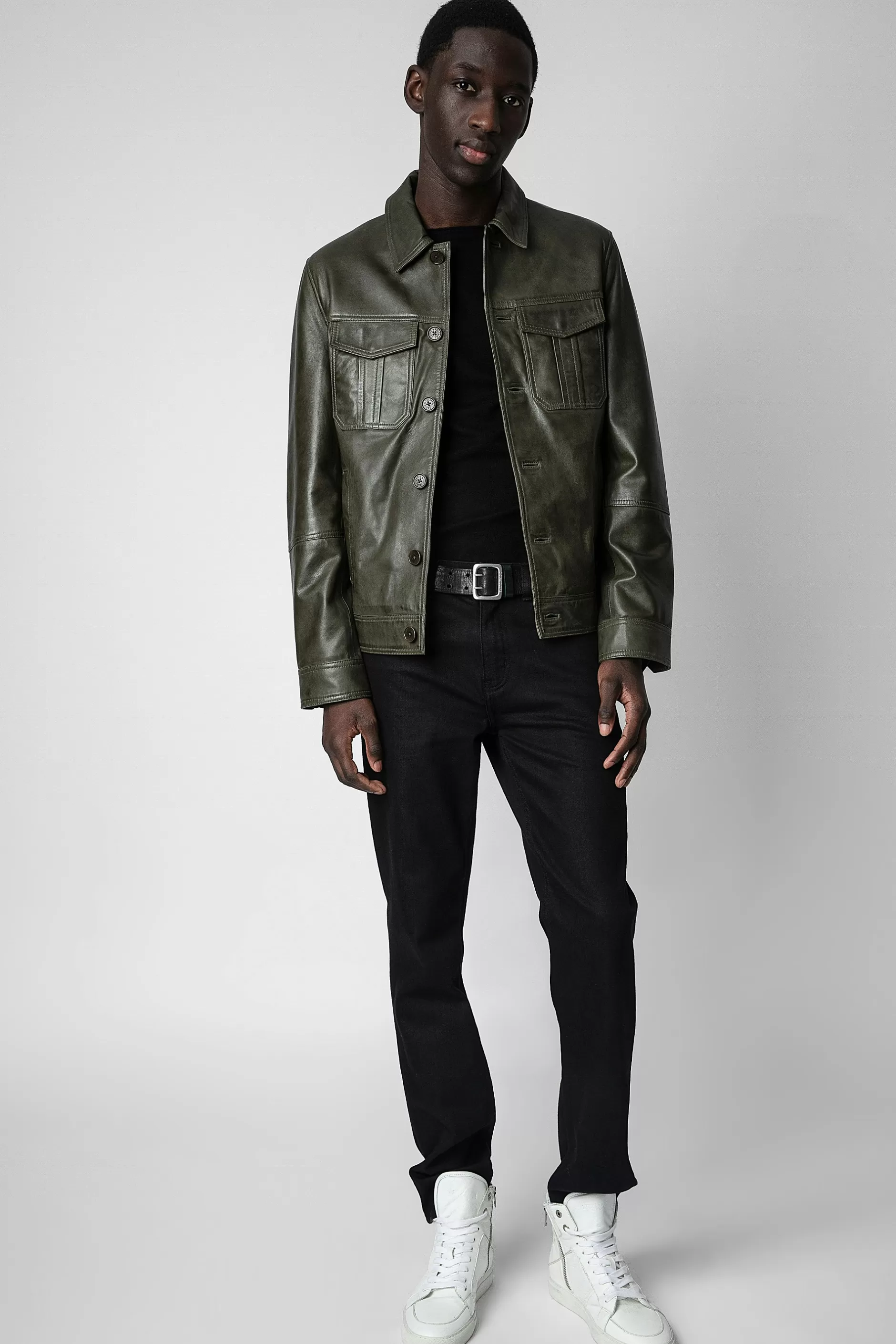 Zadig & Voltaire Veste En Cuir Lasso^Hommes Manteaux Et Vestes