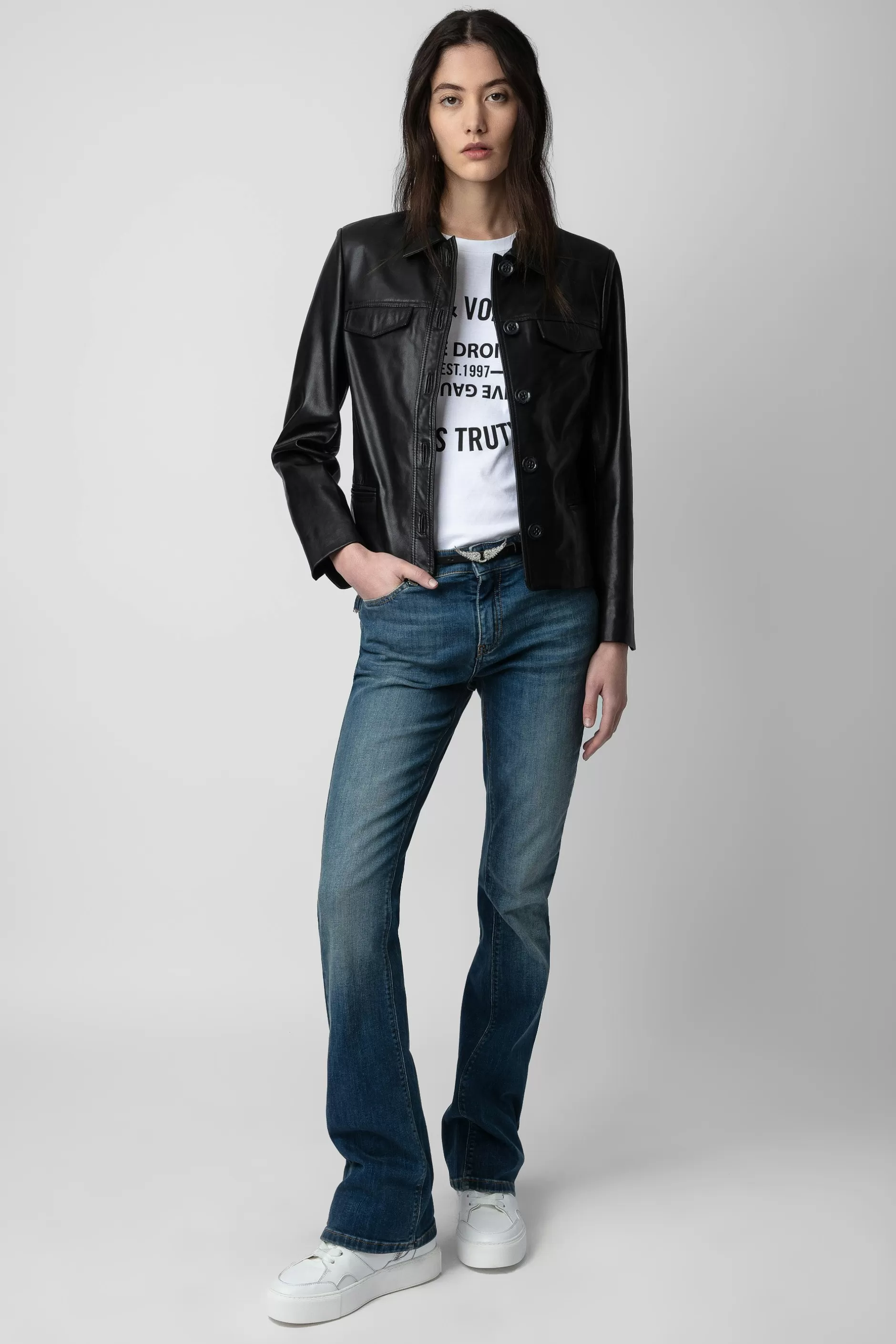 Zadig & Voltaire Veste En Cuir Liam^Femmes Manteaux Et Vestes