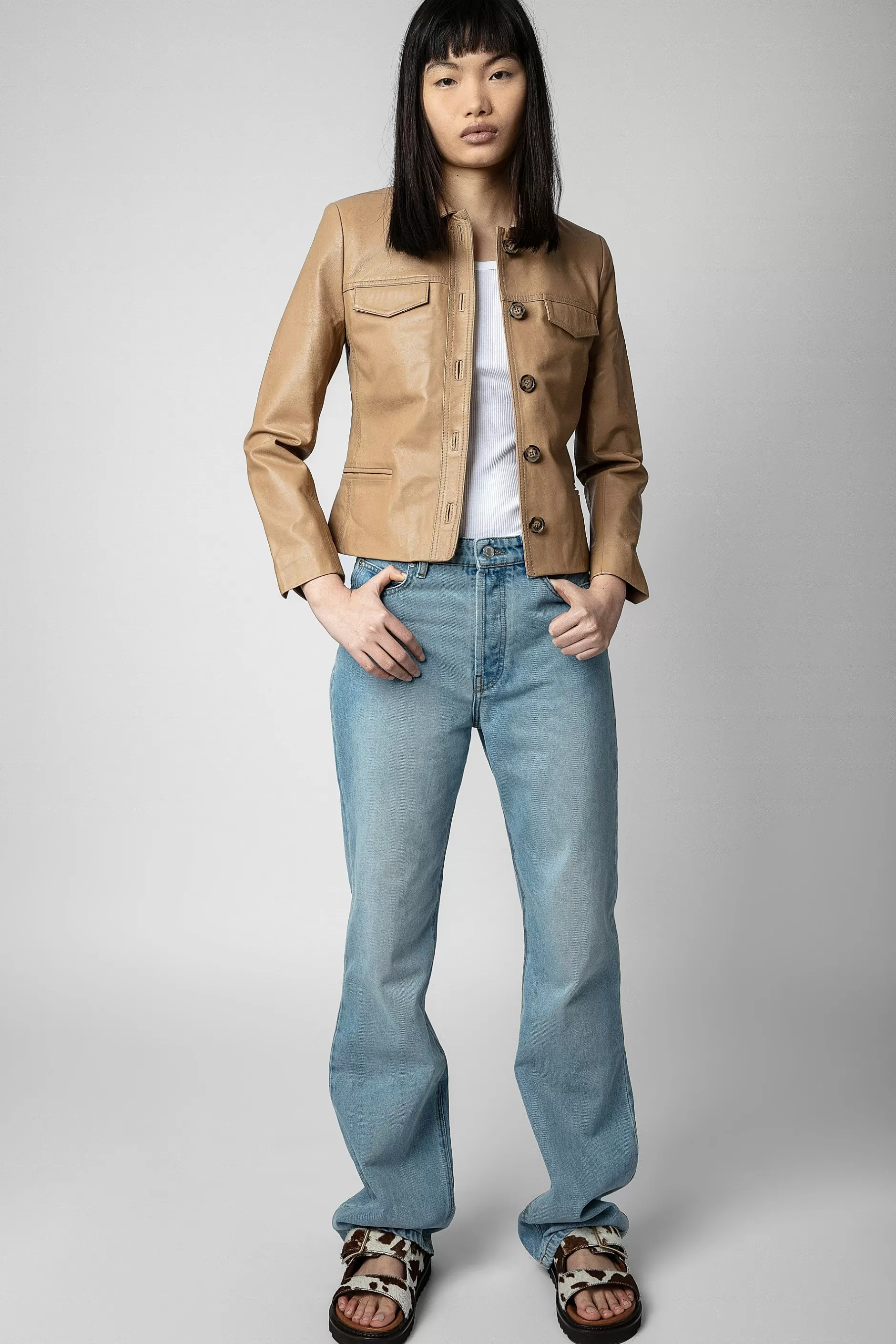 Zadig & Voltaire Veste En Cuir Liam^Femmes Manteaux Et Vestes