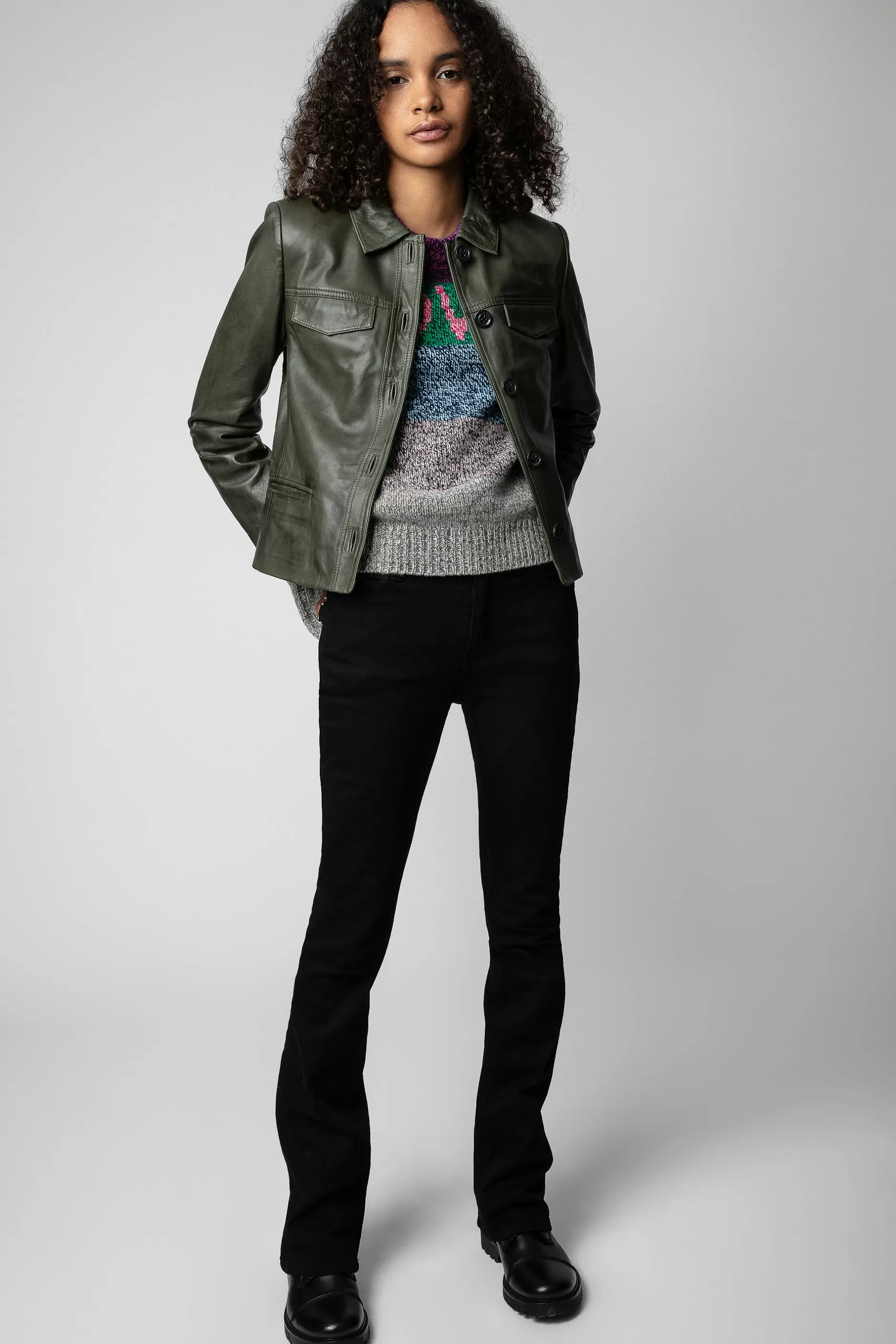 Zadig & Voltaire Veste En Cuir Liam^Femmes Manteaux Et Vestes