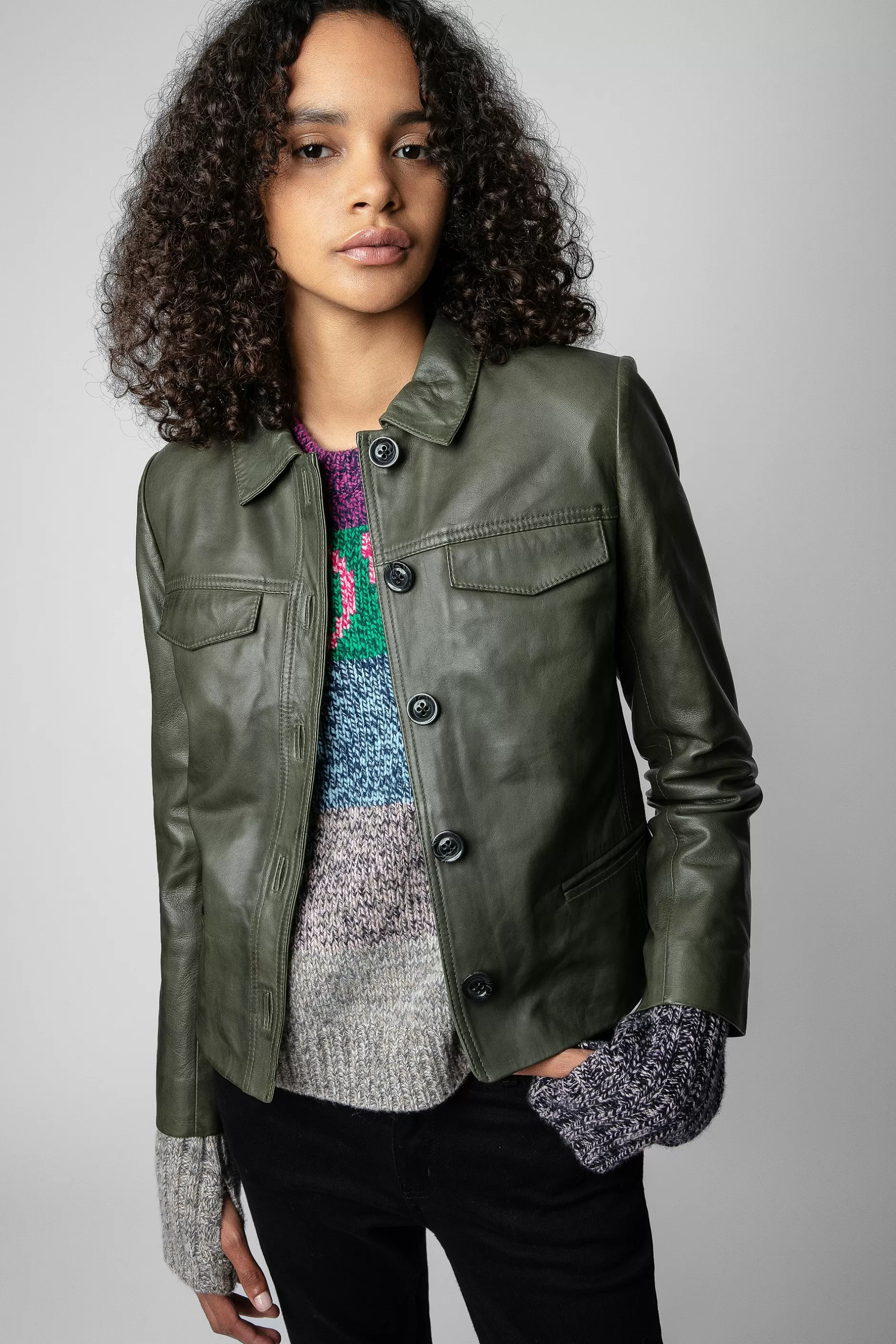 Zadig & Voltaire Veste En Cuir Liam^Femmes Manteaux Et Vestes