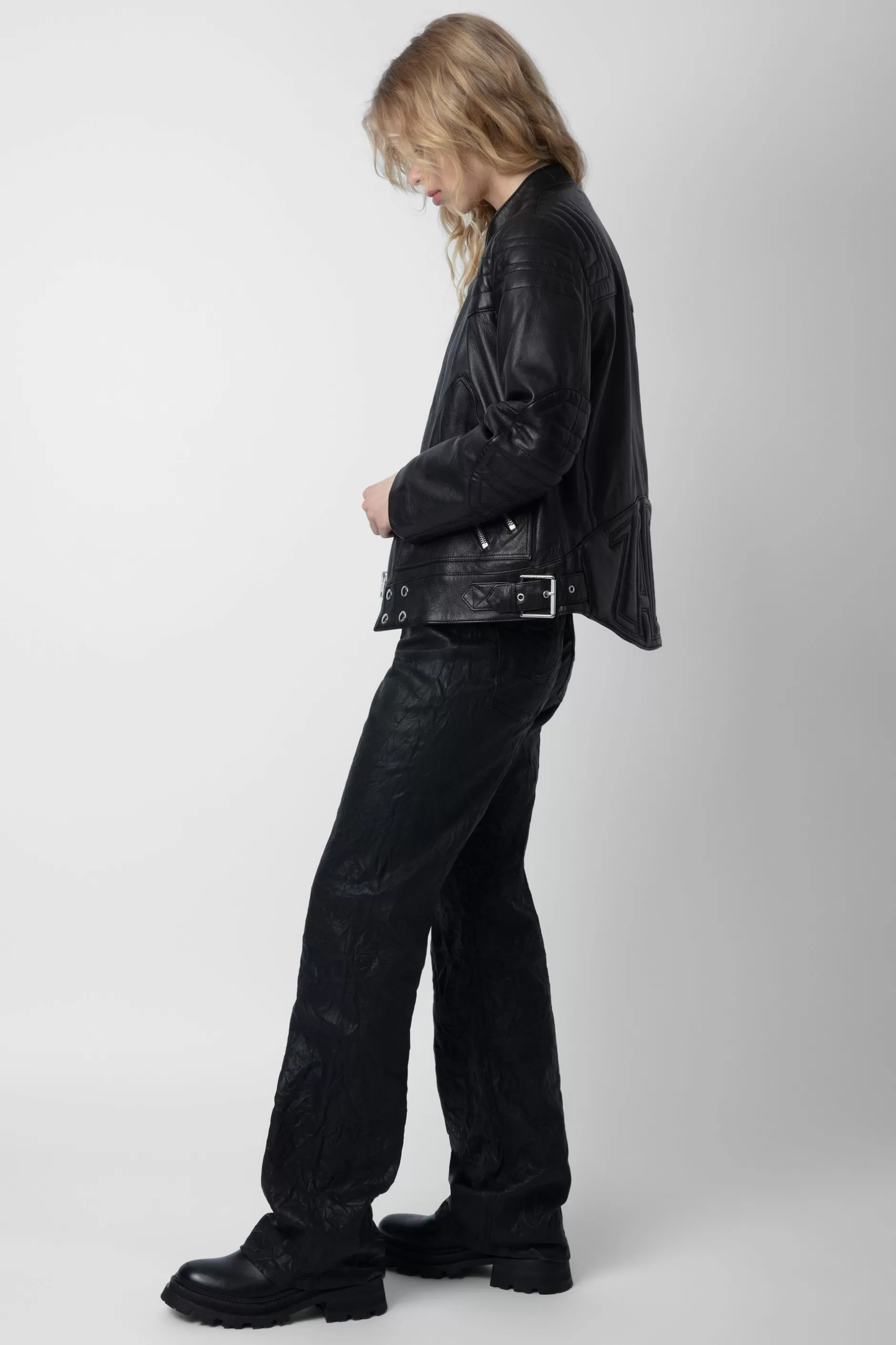 Zadig & Voltaire Veste En Cuir Liliam^Femmes Manteaux Et Vestes