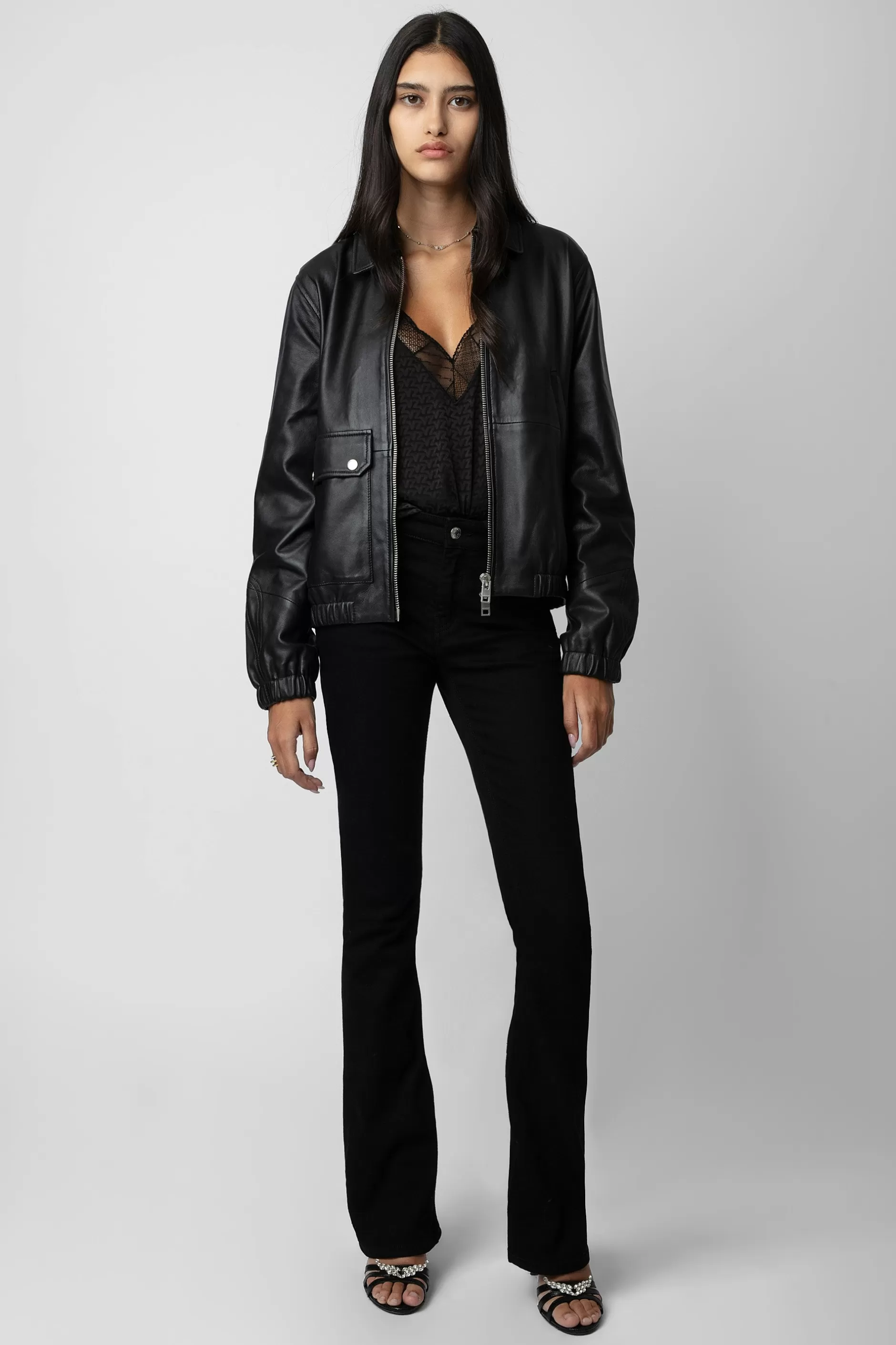 Zadig & Voltaire Veste En Cuir Lyssa^Femmes Manteaux Et Vestes