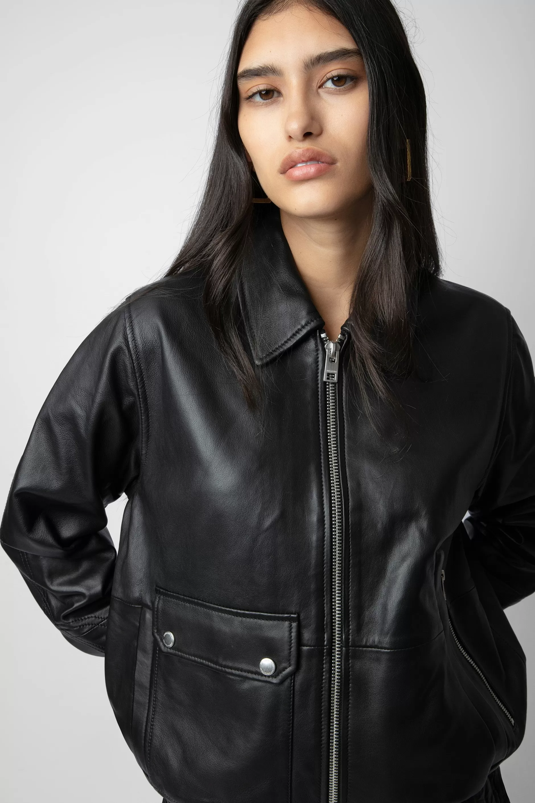 Zadig & Voltaire Veste En Cuir Lyssa^Femmes Manteaux Et Vestes