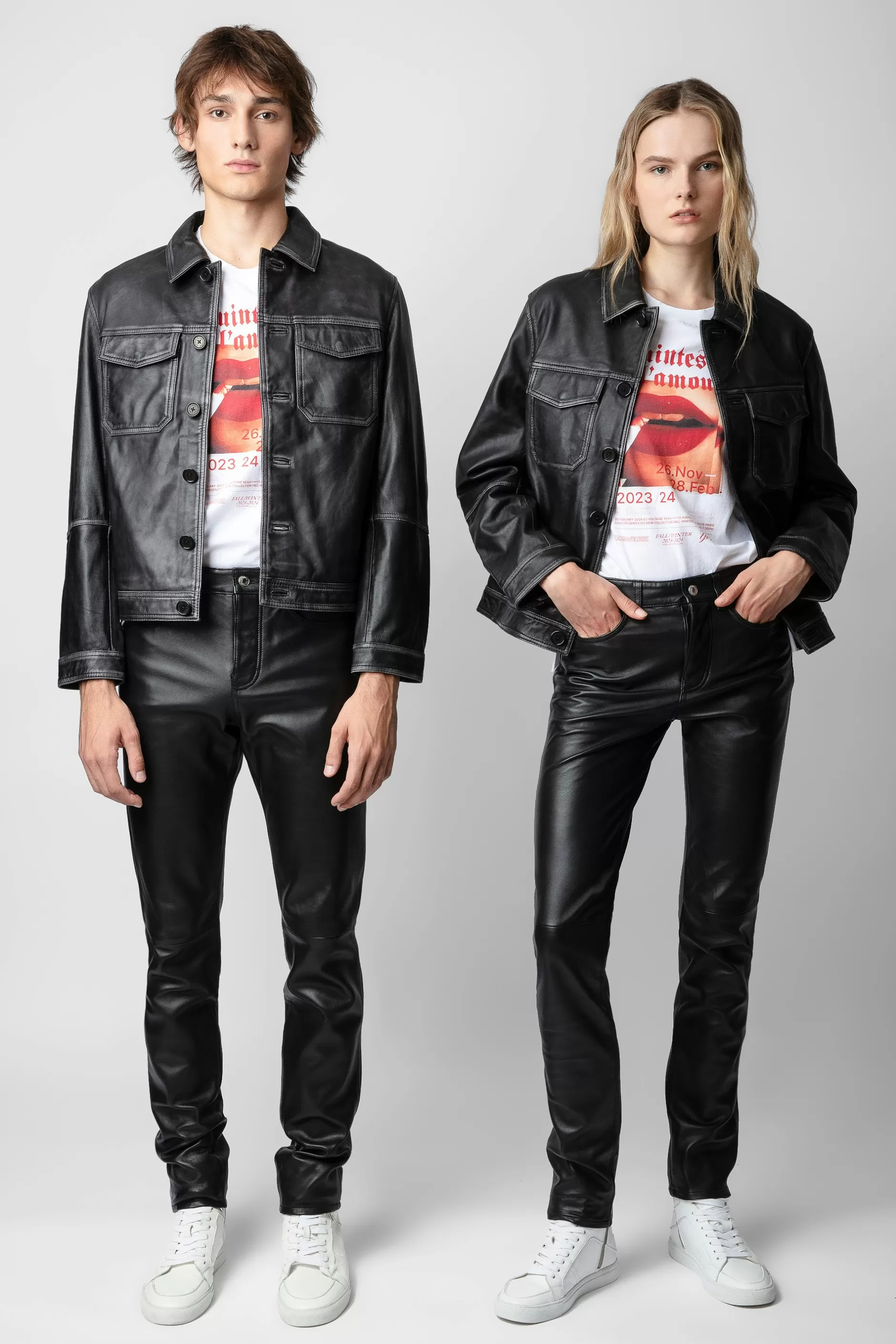 Zadig & Voltaire Veste En Cuir Vintage Lasso^Hommes Manteaux Et Vestes