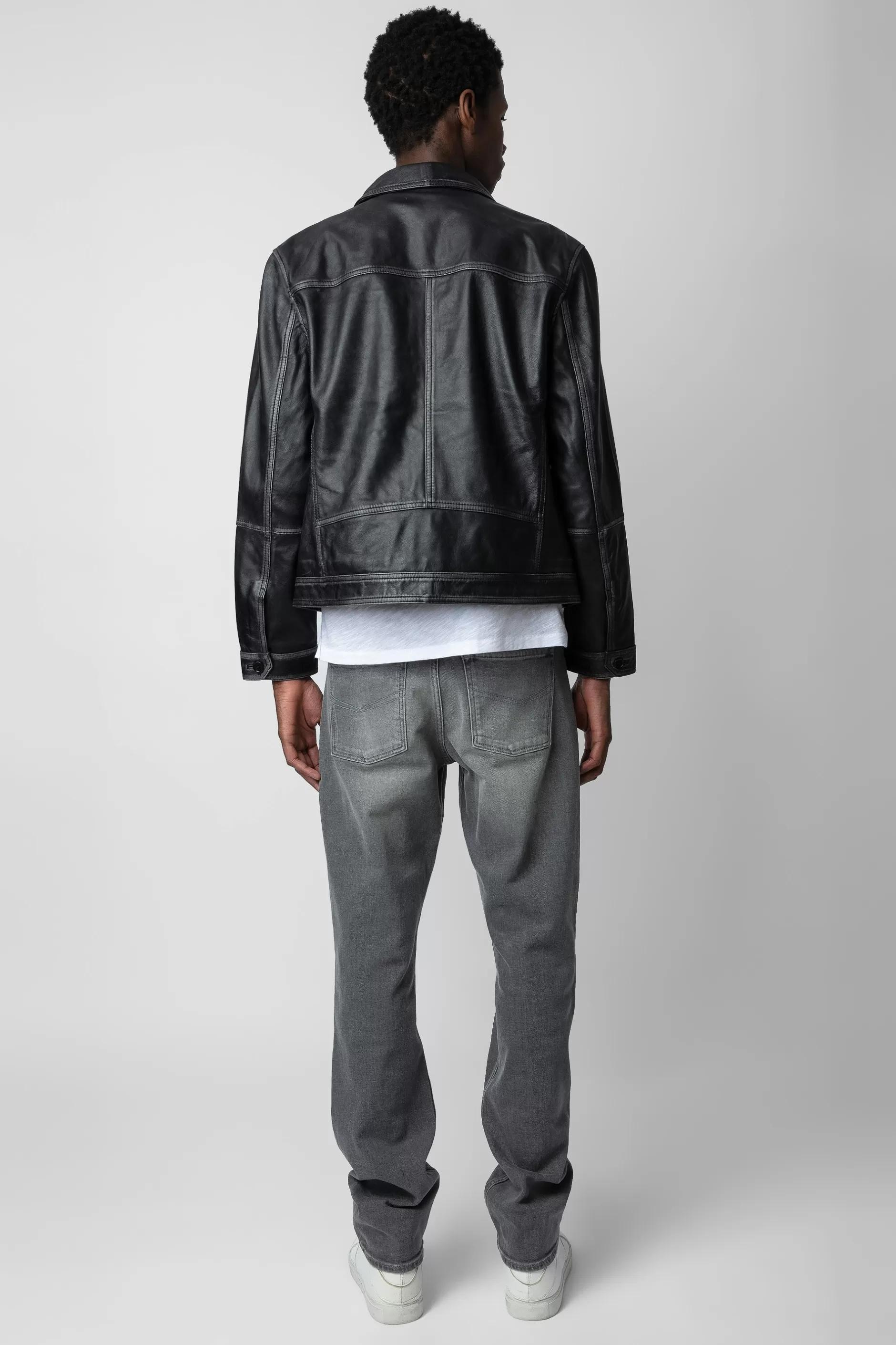 Zadig & Voltaire Veste En Cuir Vintage Lasso^Hommes Manteaux Et Vestes
