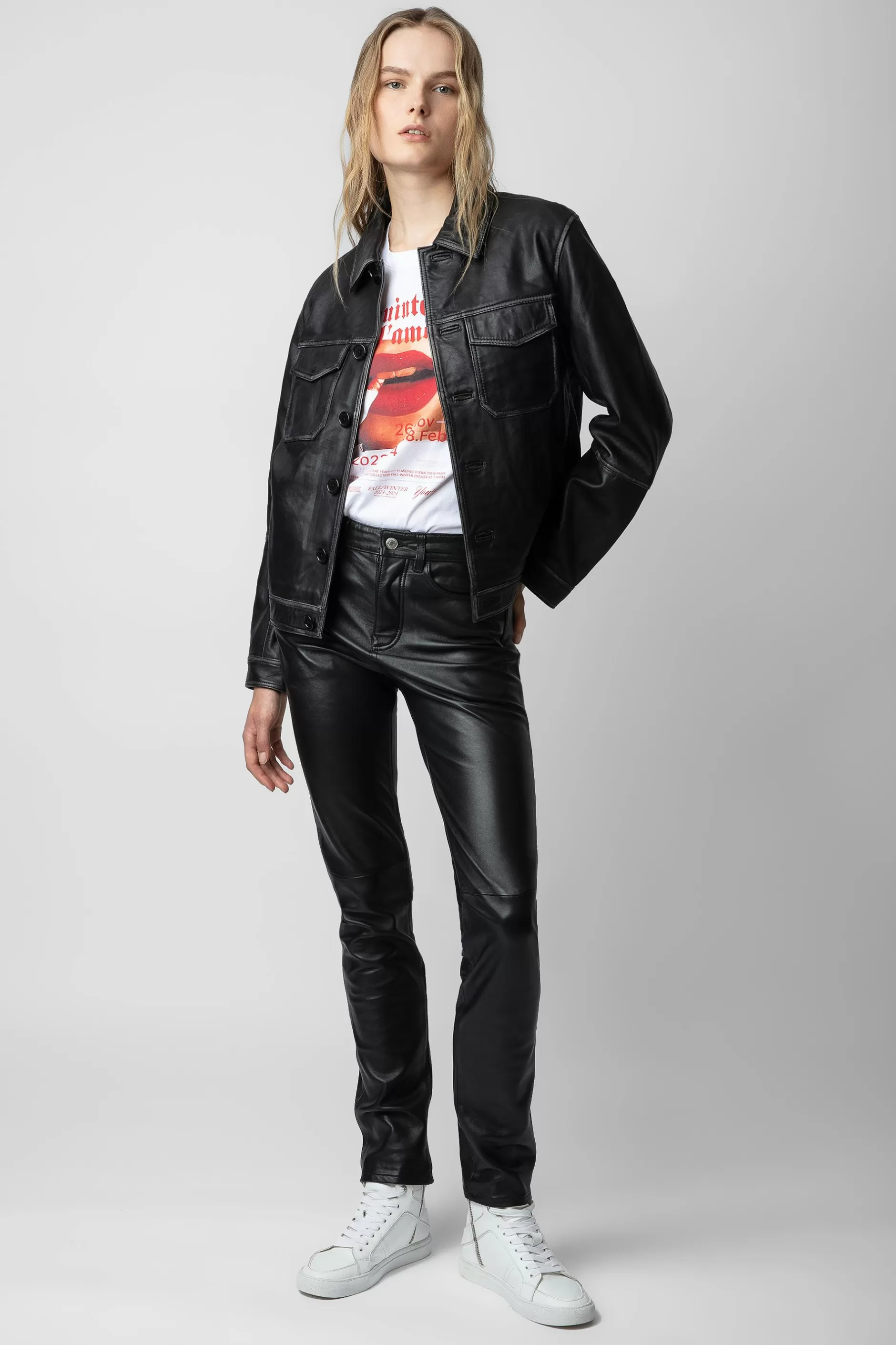 Zadig & Voltaire Veste En Cuir Vintage Lasso^Hommes Manteaux Et Vestes
