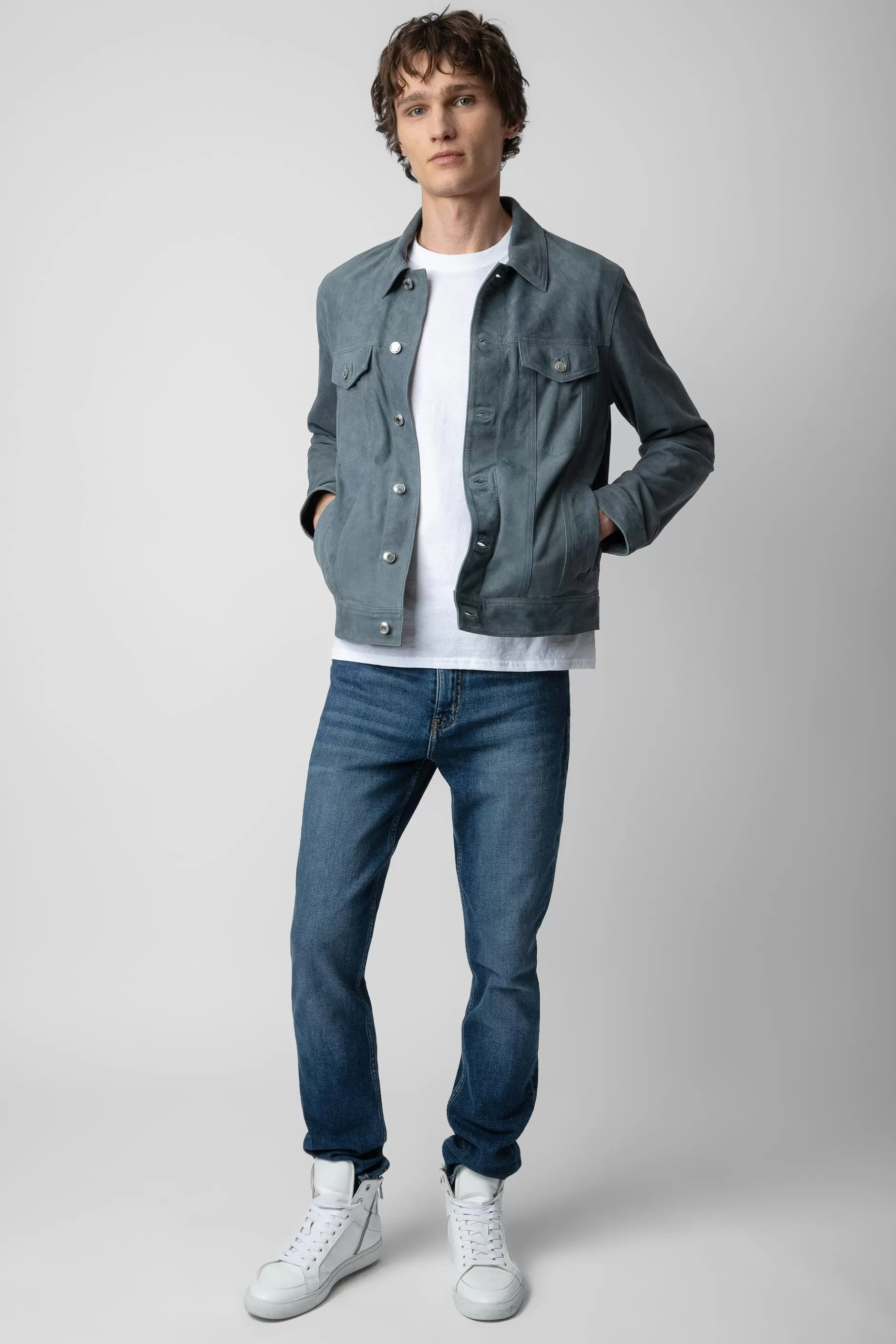 Zadig & Voltaire Veste En Daim Base^Hommes Manteaux Et Vestes