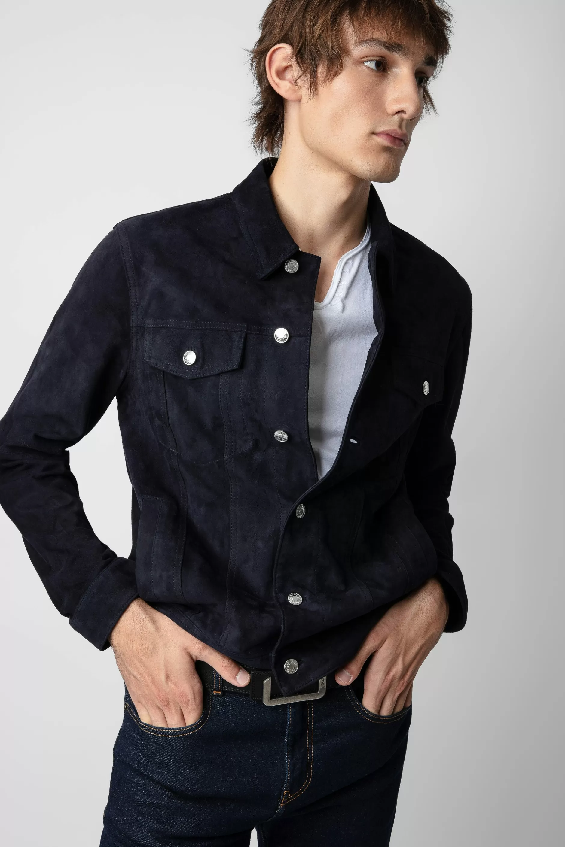 Zadig & Voltaire Veste En Daim Base^Hommes Manteaux Et Vestes