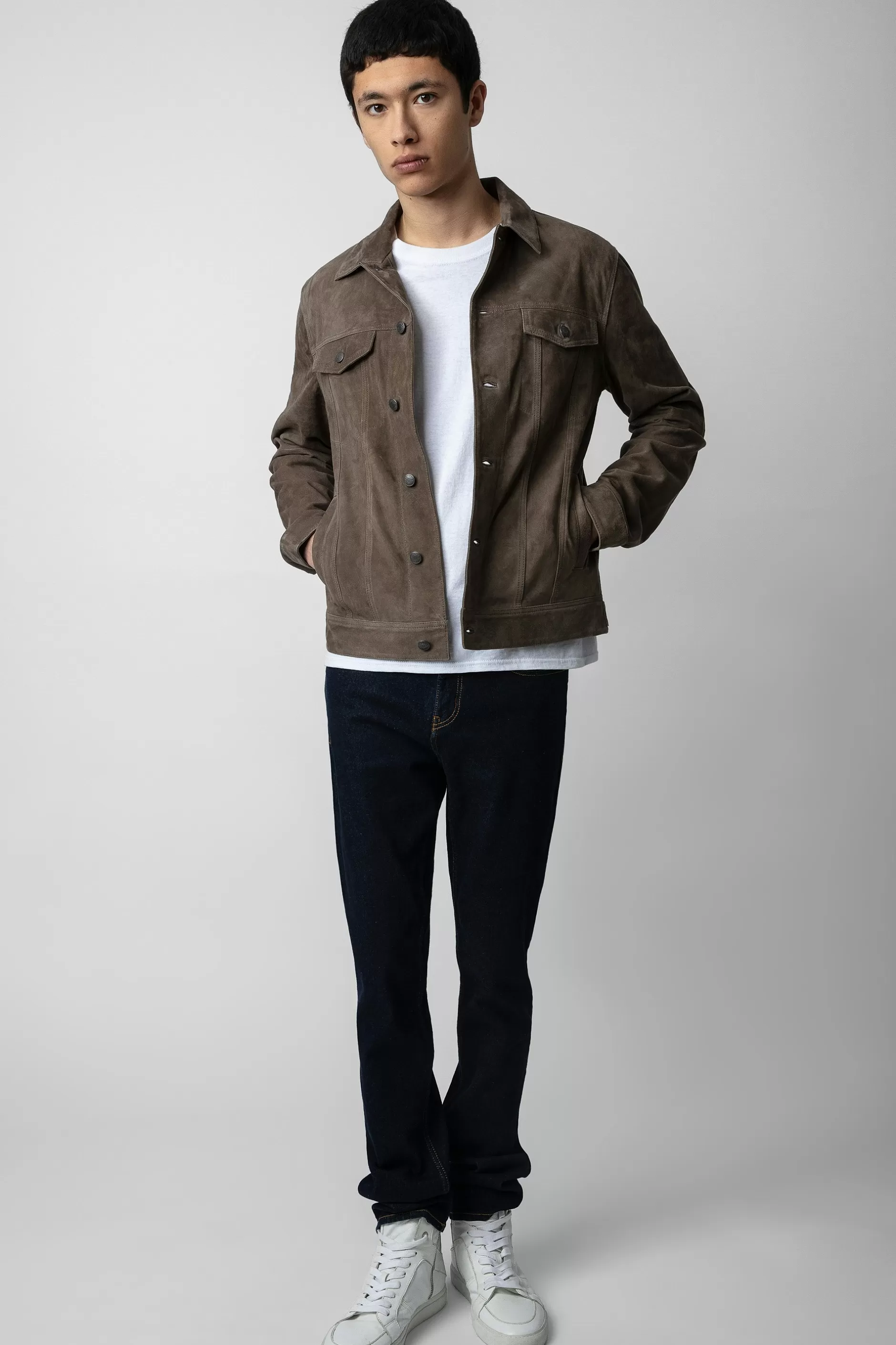 Zadig & Voltaire Veste En Daim Base^Hommes Manteaux Et Vestes