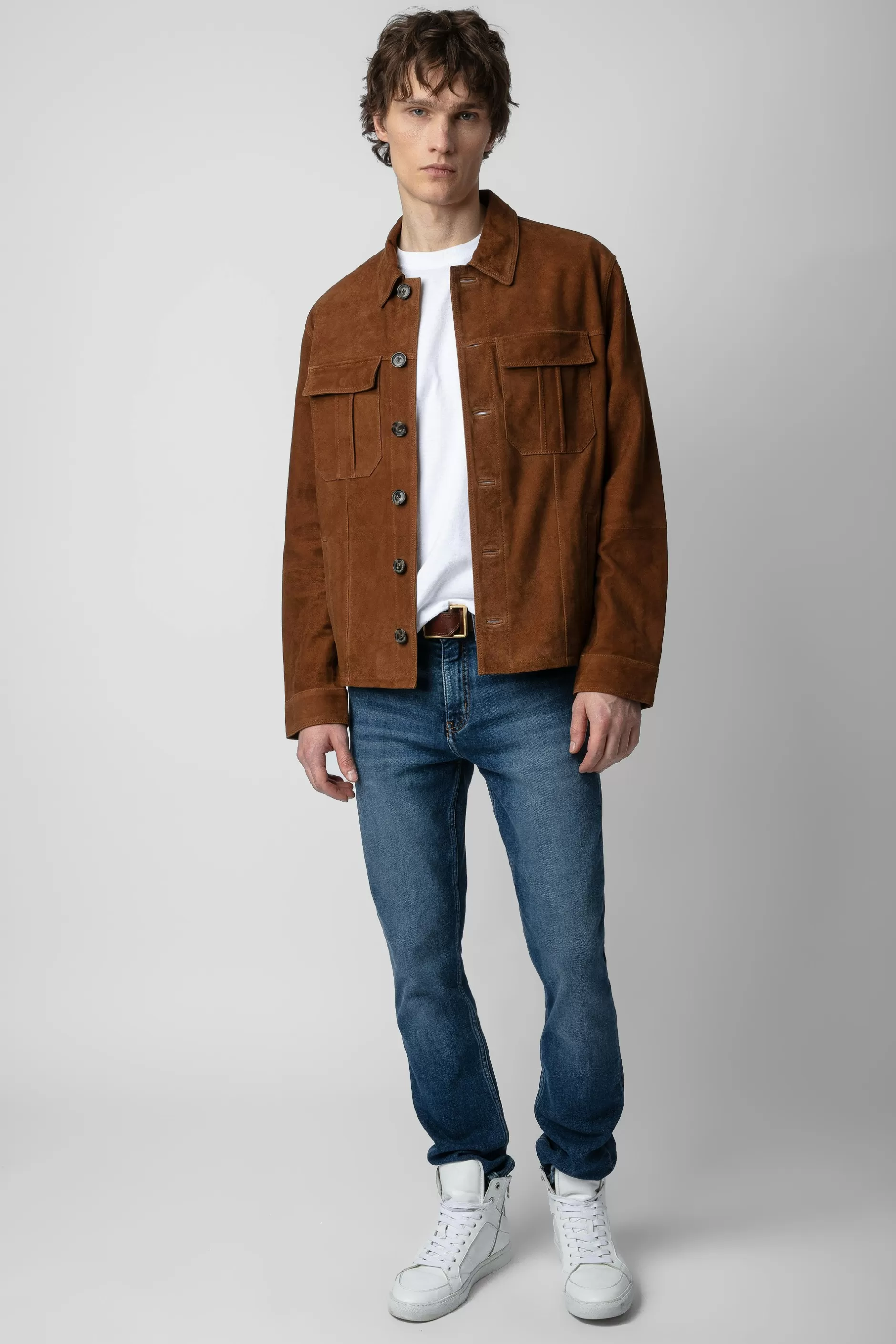 Zadig & Voltaire Veste En Daim Kuba^Hommes Manteaux Et Vestes