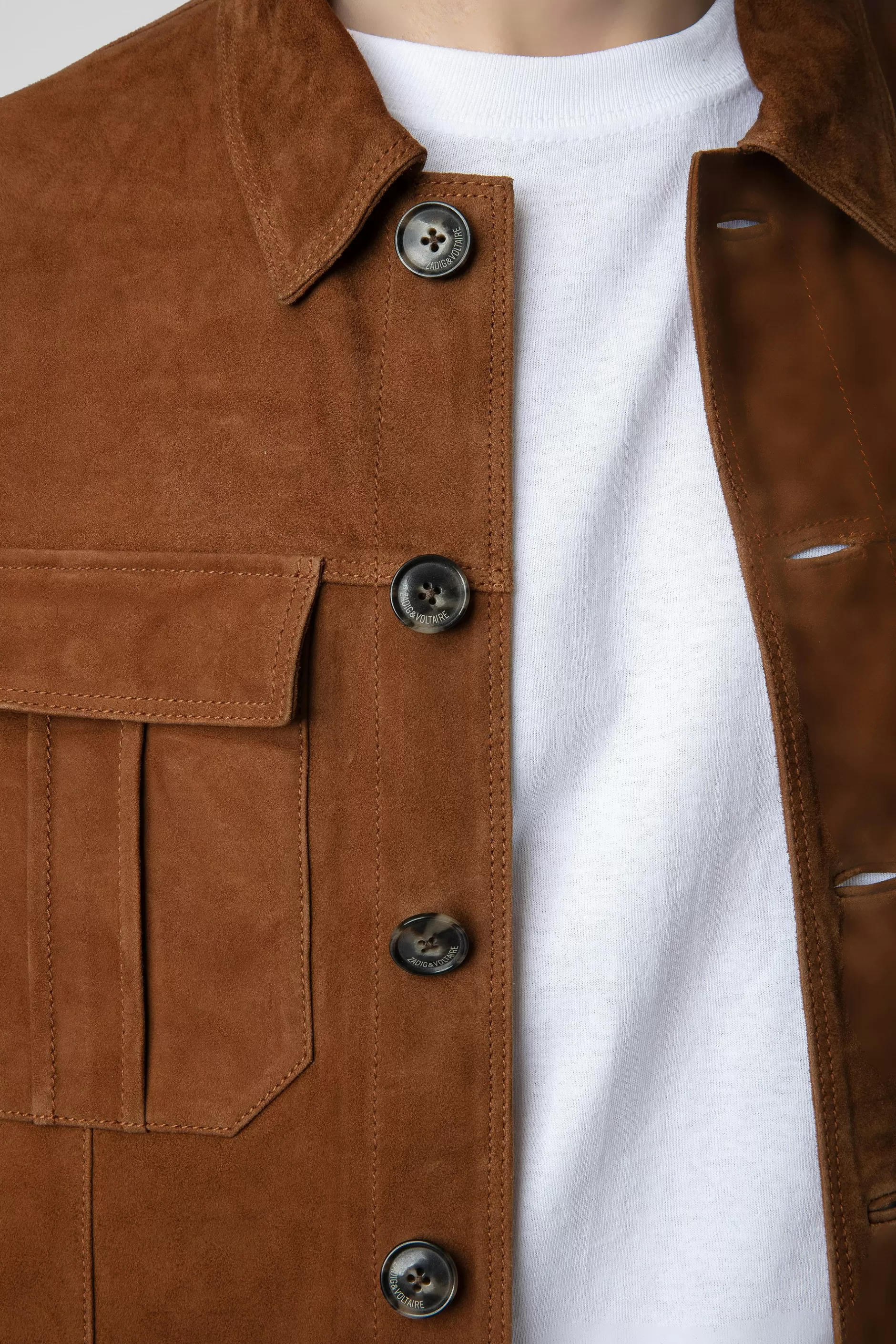 Zadig & Voltaire Veste En Daim Kuba^Hommes Manteaux Et Vestes