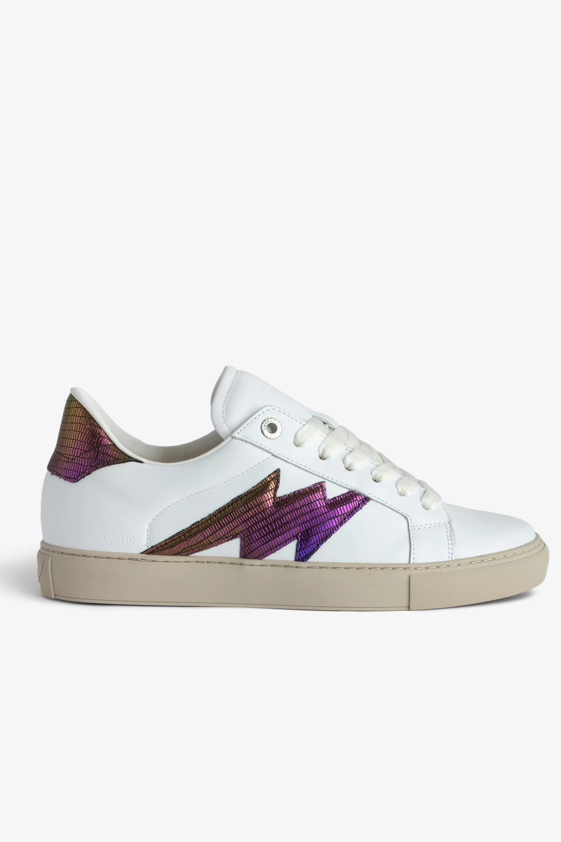 Zadig & Voltaire Zv1747 Baskets Basses Metallisees Gaufrees La Flash^Femmes Formateurs