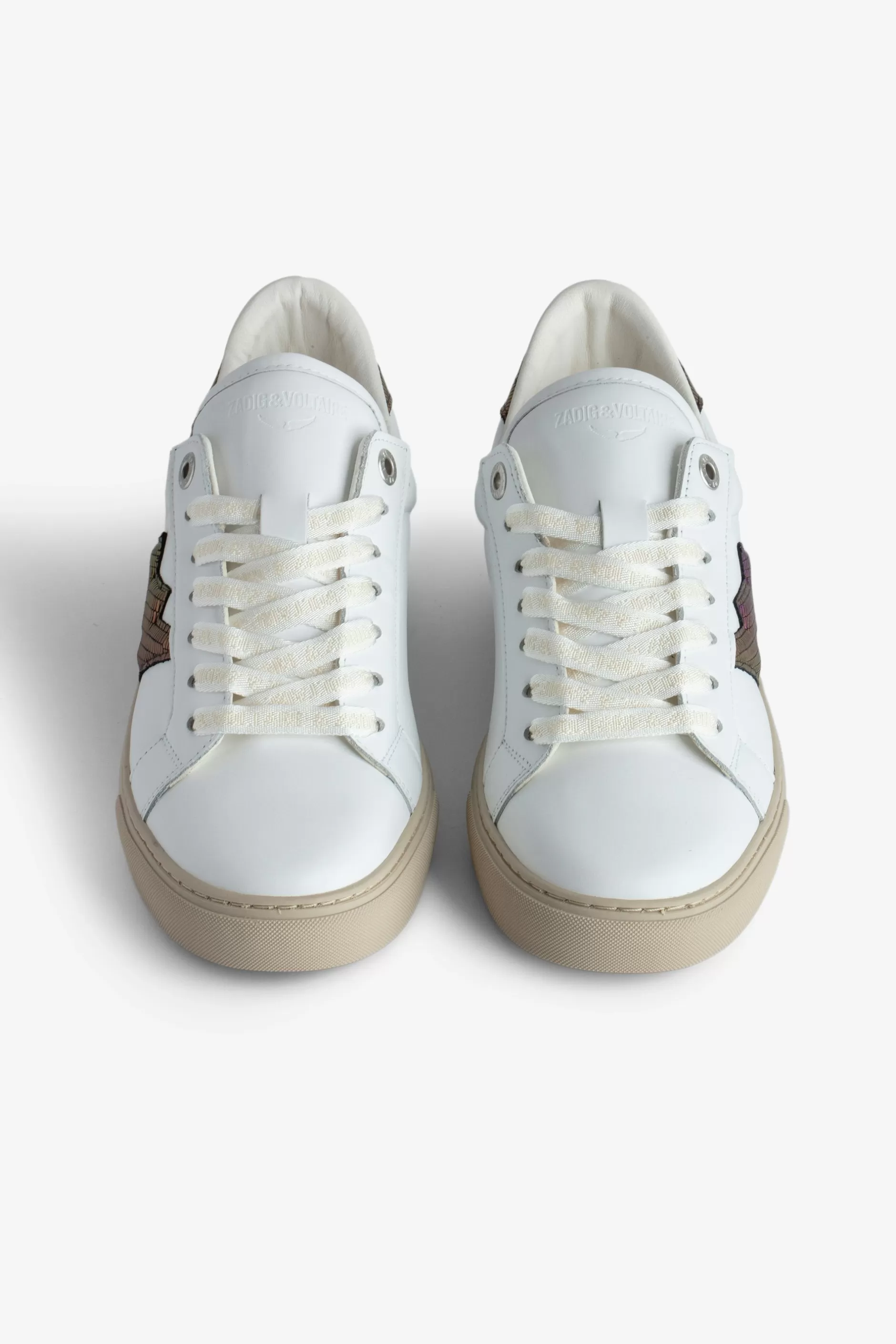 Zadig & Voltaire Zv1747 Baskets Basses Metallisees Gaufrees La Flash^Femmes Formateurs